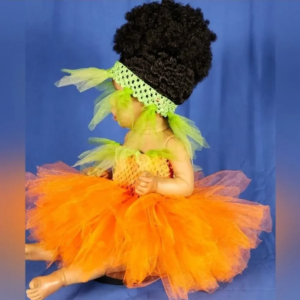Tutu Dress And Headband Set NWT Size NB - 6 Months Lil Punkin